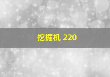 挖掘机 220